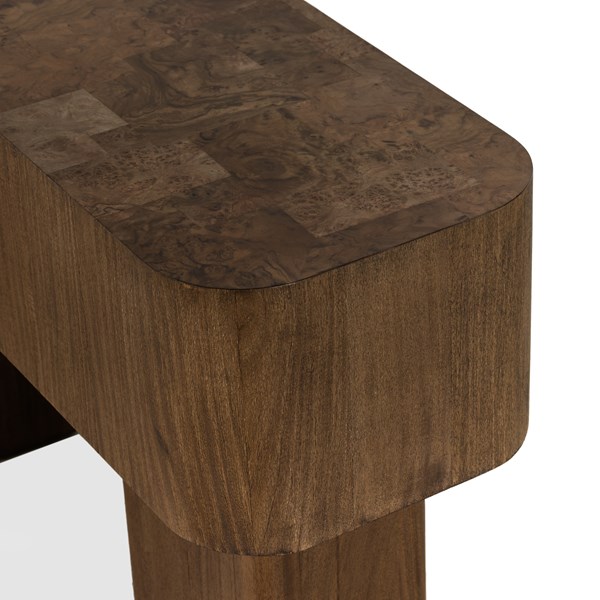 Bimmaloft-BLANCO CONSOLE TABLE-WARM UMBER BURL (2)