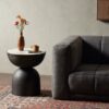 BIMMALOFT-CORBETT END TABLE-CREAMY TAUPE MARBLE (3)