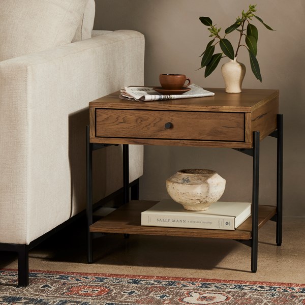 BIMMALOFT-EATON END TABLE-AMBER OAK RESIN (3)