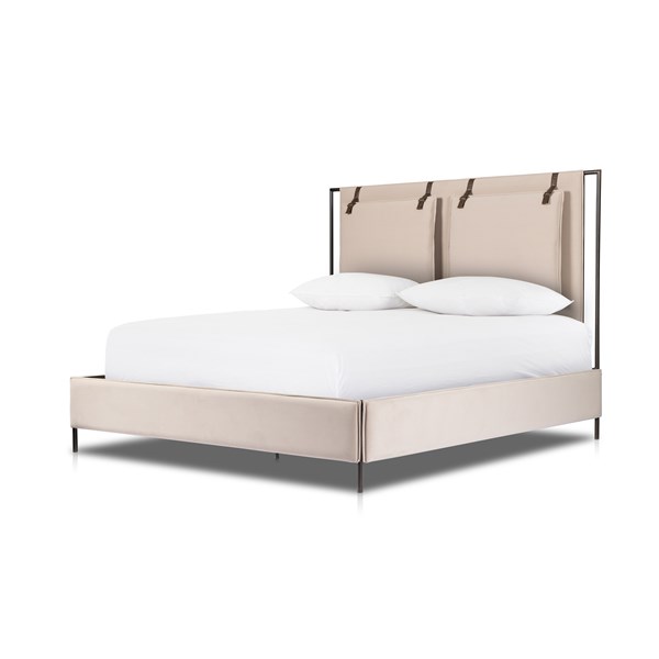 BIMMALOFT-LEIGH UPHOLSTERED BED-MODERN VELVET SAND-KIING (3)
