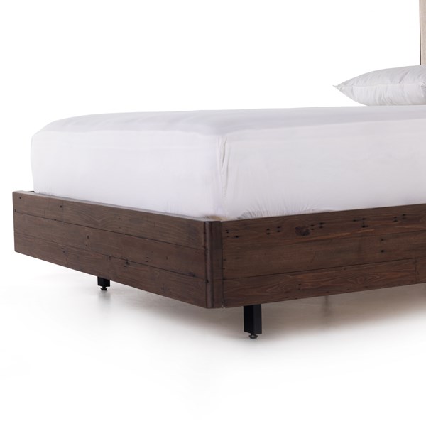 BIMMALOFT-LINEO UPHOLSTERED BED-BURNT OAK-KING (2)