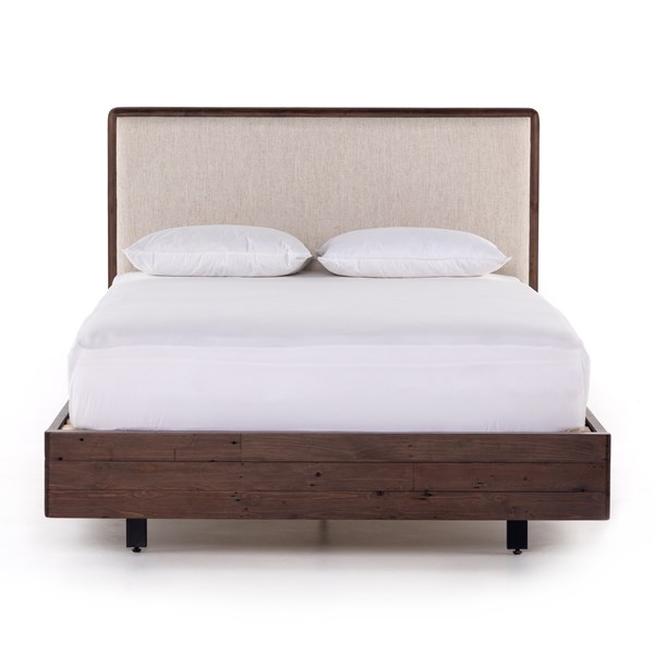 BIMMALOFT-LINEO UPHOLSTERED BED-BURNT OAK-QUEEN (5)