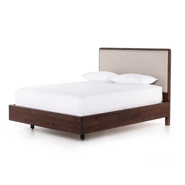BIMMALOFT-LINEO UPHOLSTERED BED-BURNT OAK-QUEEN (6)