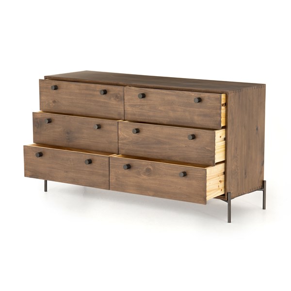 Bimmaloft-DUPONT 6 DRAWER DRESSER-AUBURN POPLAR (5)