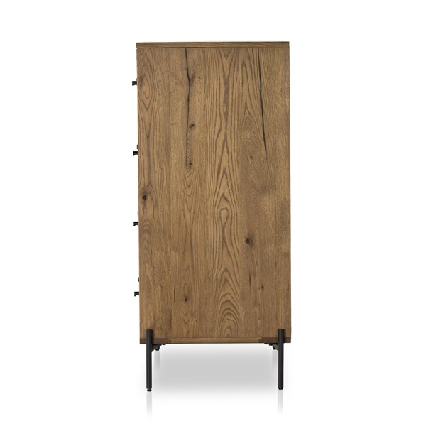 Bimmaloft-EATON 5 DRAWER DRESSER-AMBER OAK RESIN (3)