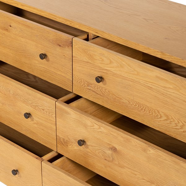 Bimmaloft-HARDING 6 DRAWER DRESSER-LIGHT OAK (1)