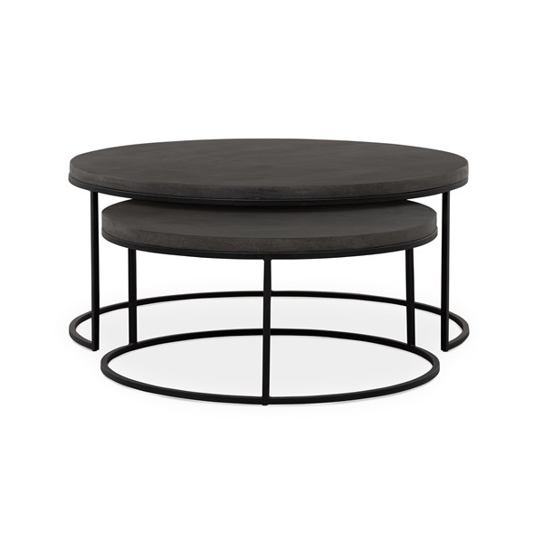 Bimmaloft-LAVASTONE NESTING COFFEE TABLES-BLACK (4)
