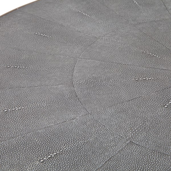 SHAGREEN ROUND COFFEE TABLE-GREY SHAGRN - Image 5