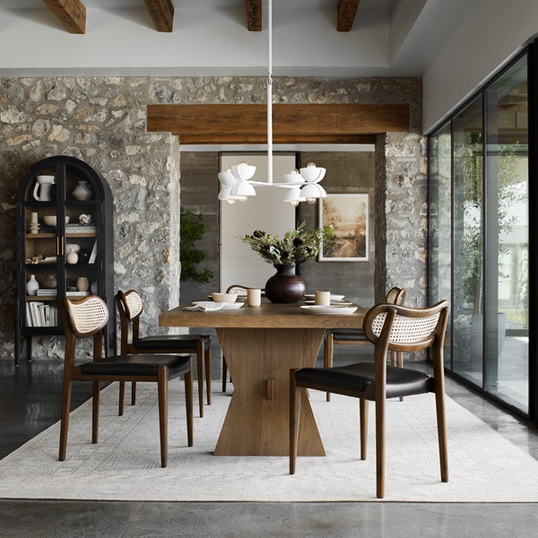 TIA DINING TABLE-108"-DRIFTED OAK SOLID - Image 2