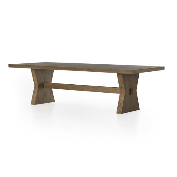 TIA DINING TABLE-108"-DRIFTED OAK SOLID - Image 1